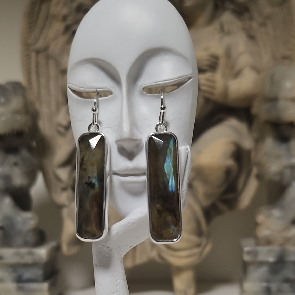 Sterling Silver filled Labradorite Earrings